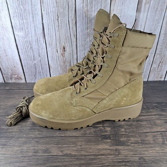 Hot Weather Army Combat Boot Vibram Men’s Sz 12.5 R Coyate 798 (VGC) - Picture 1 of 10